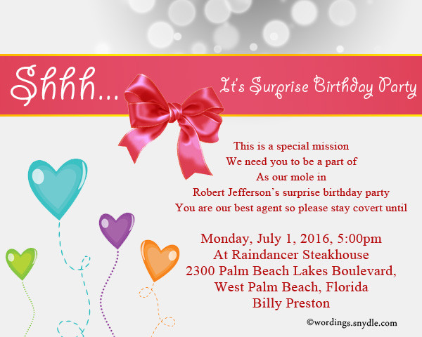 Birthday Invitation Text
 Wording – Wordings and Messages