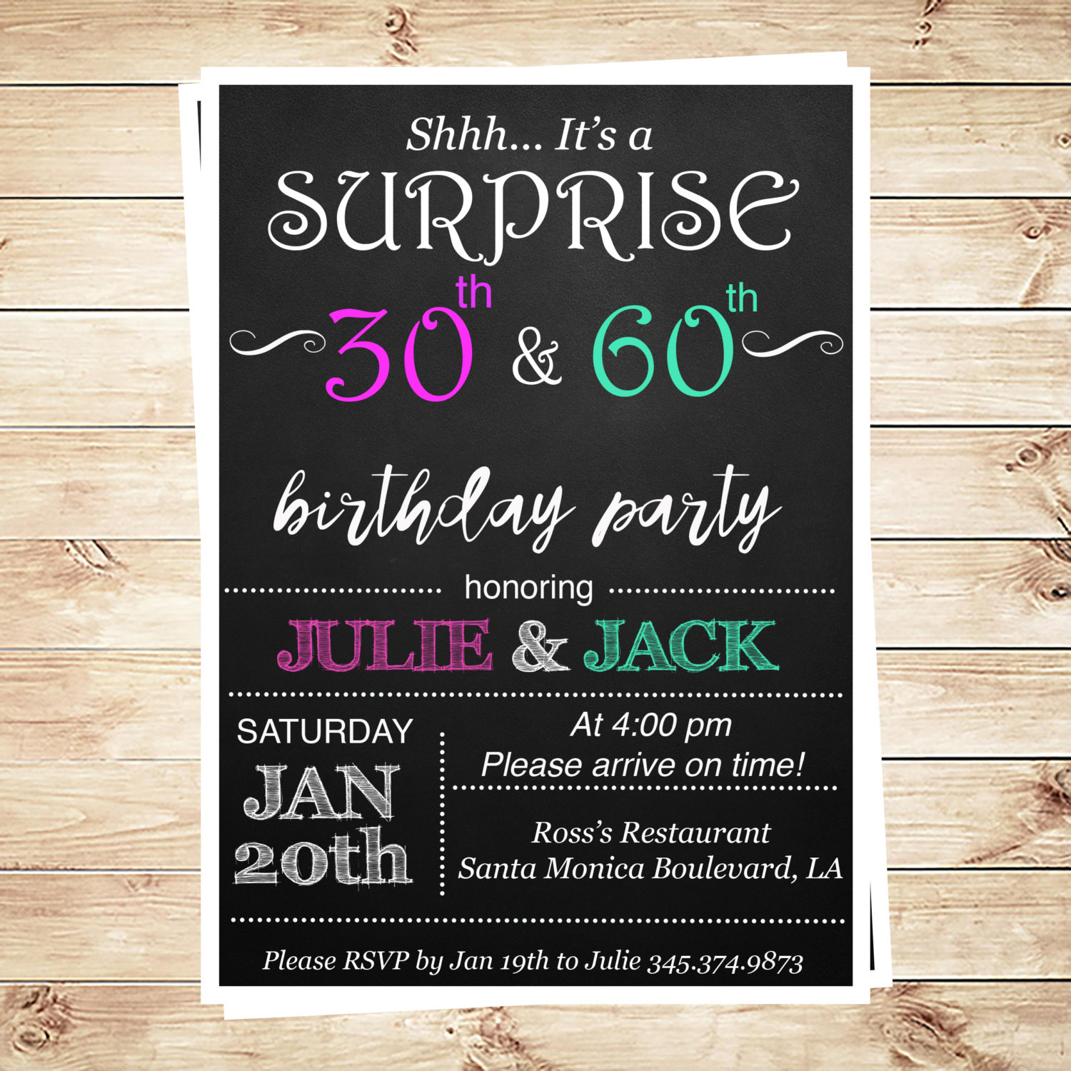 Birthday Invitations For Adults
 Joint birthday party invitations for adults by