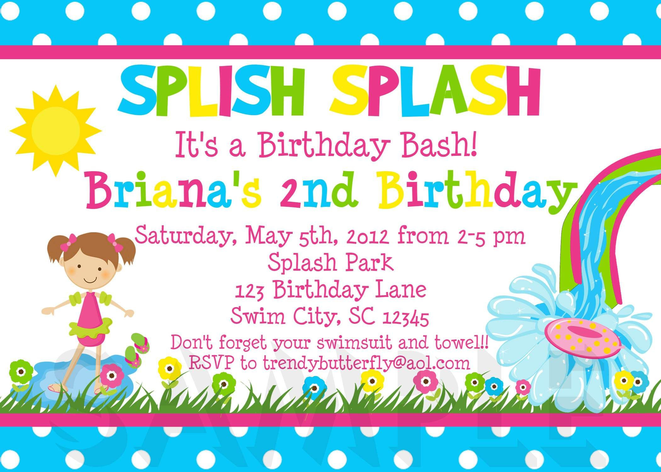 Birthday Invitations For Kids
 Image for Free Printable Kids Birthday Party Invitations