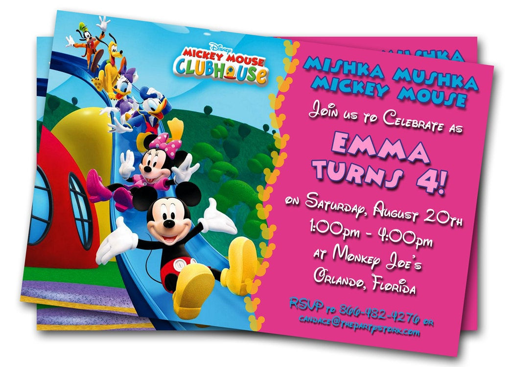 Birthday Invitations For Kids
 Minnie Mouse Birthday Invitations Printable Custom Kids