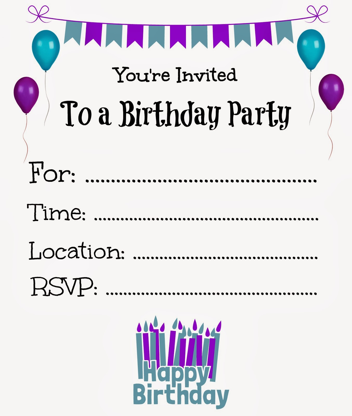 Birthday Invitations For Kids
 It s a Princess Thing Free Printable Birthday Invitations