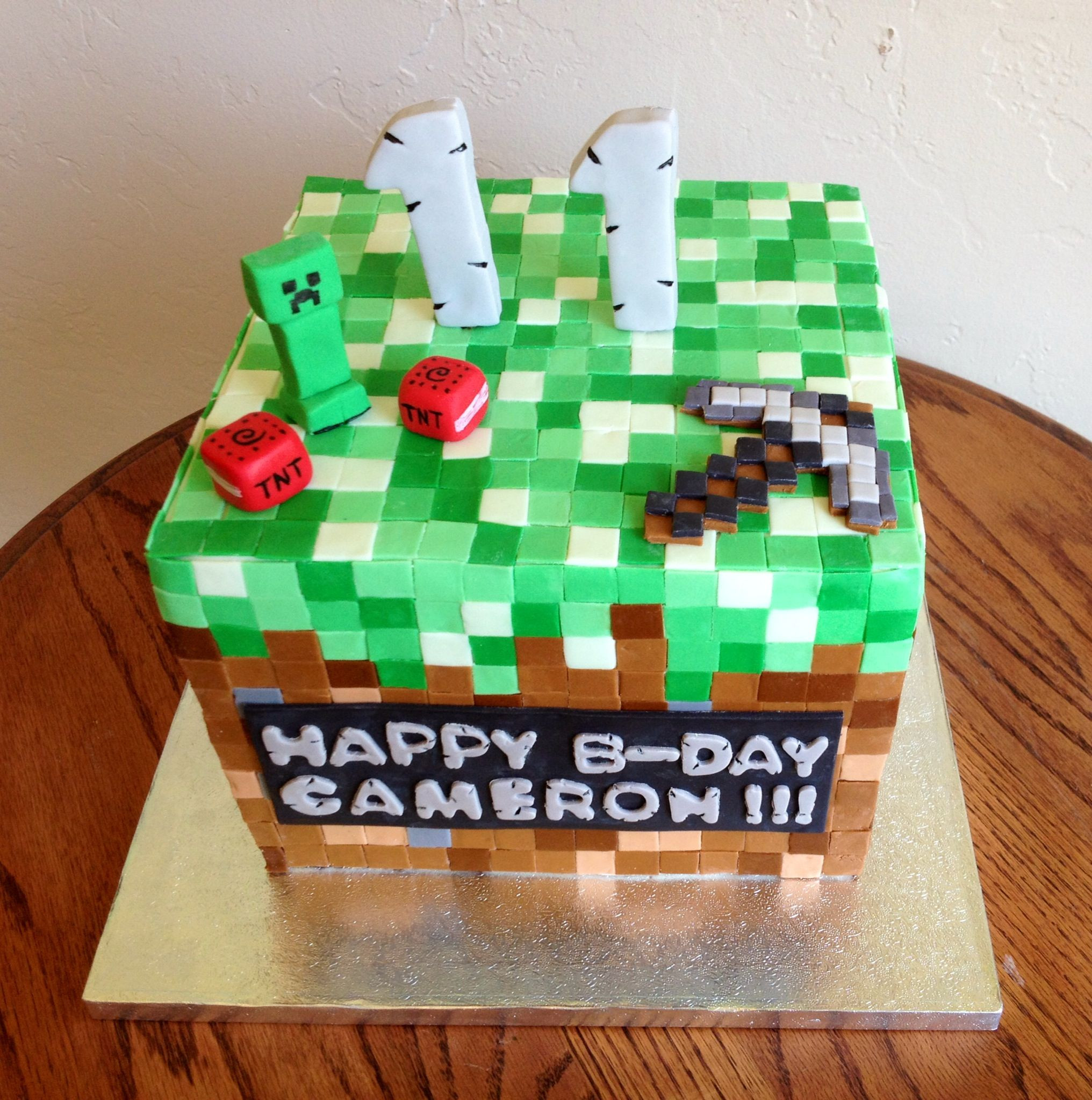 Birthday Party Craft Ideas For 11 Year Olds
 Minecraft Cake for an 11 year old birthday boy He was so