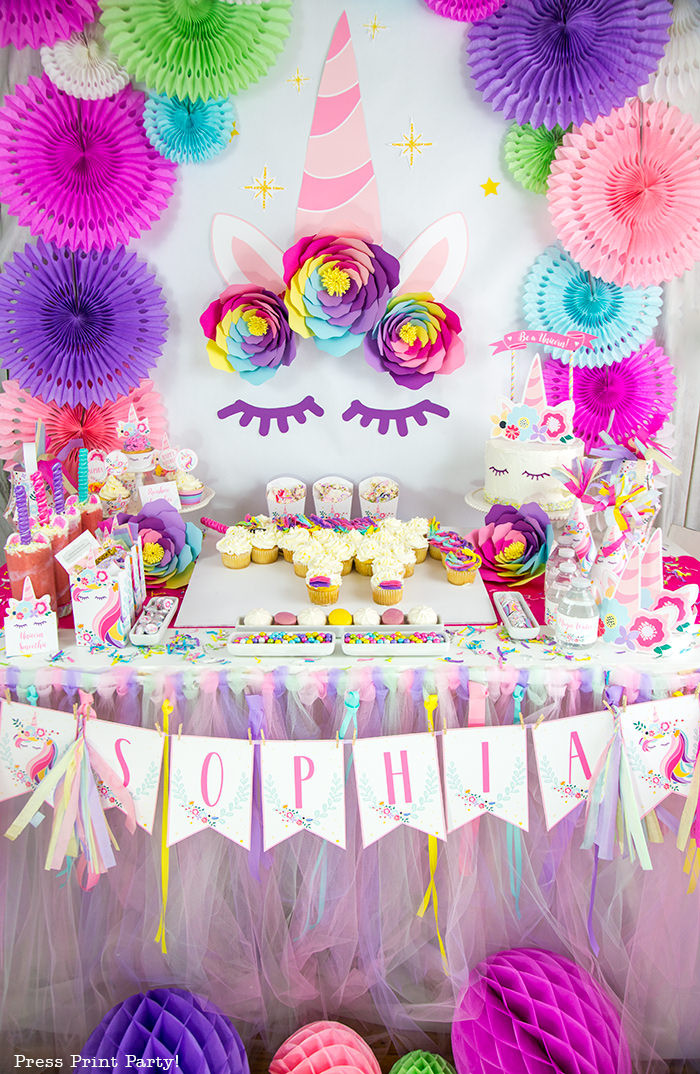 Birthday Party Decorations Diy
 Truly Magical Unicorn Birthday Party Decorations DIY