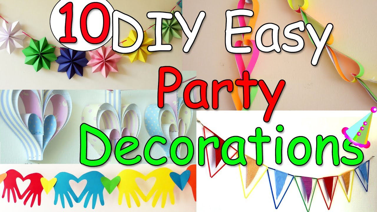 Birthday Party Decorations Diy
 10 DIY Easy Party Decorations Ideas Ana
