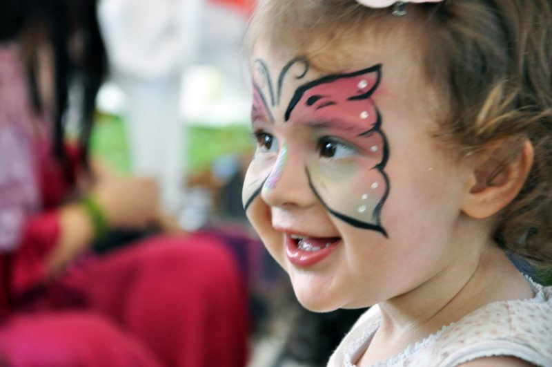 Birthday Party Face Painting
 Ava s Pretty Pink Yellow Birthday Party The Sweetest