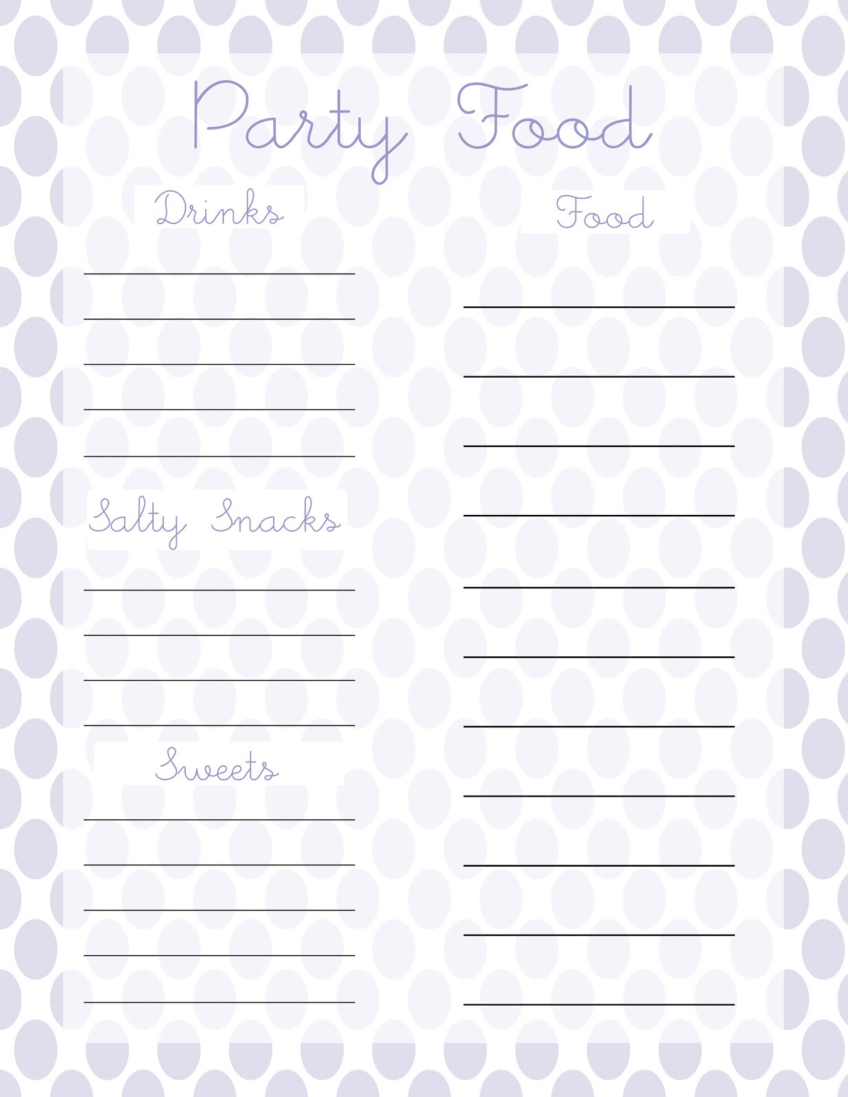 Birthday Party Food List
 First Birthday Party Planning Printables Leah With Love