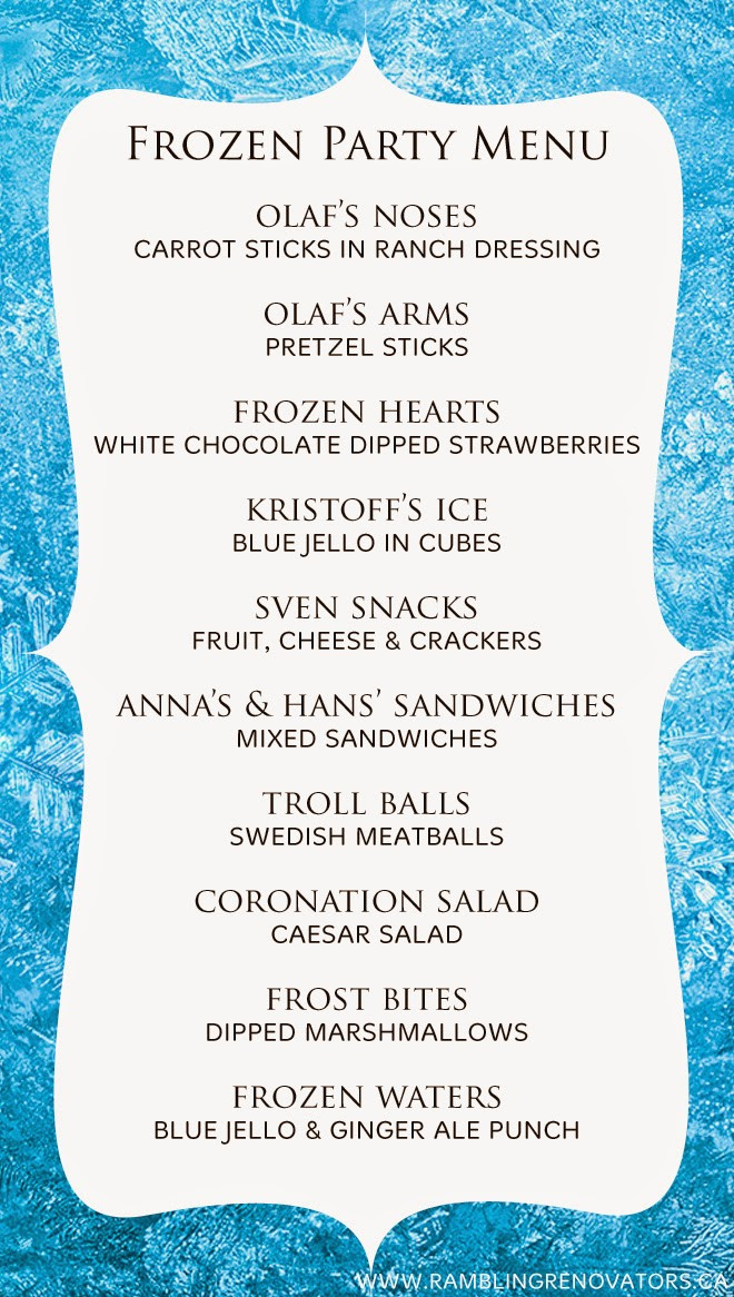 Birthday Party Food List
 How To Throw The Perfect Frozen Themed Birthday Party