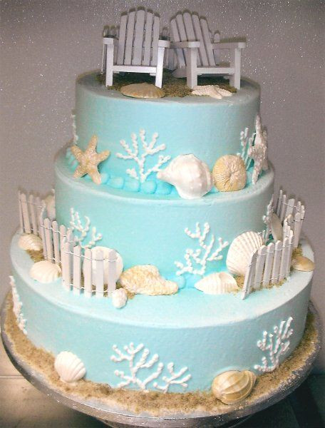 Birthday Party Ideas In Myrtle Beach Sc
 Beach and seashell wedding cake