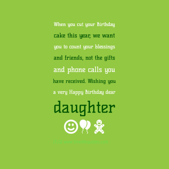 Birthday Quotes For A Daughter
 Happy Birthday Dear Daughter Quotes QuotesGram