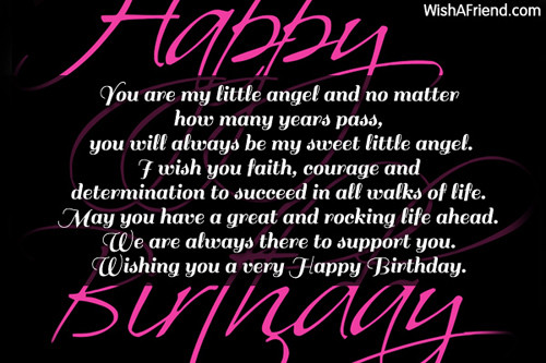 Birthday Quotes For A Daughter
 You are my little angel and Daughter Birthday Saying