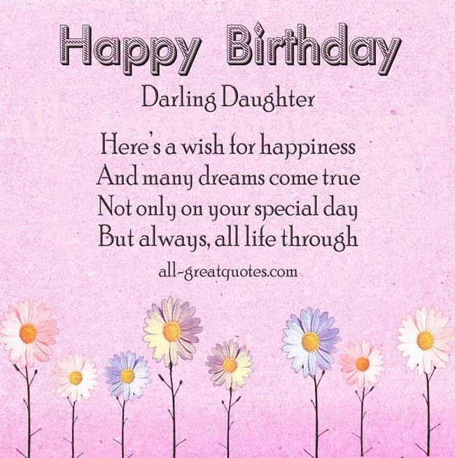 Birthday Quotes For A Daughter
 Birthday Wishes For Daughter Beautiful Happy Birthday