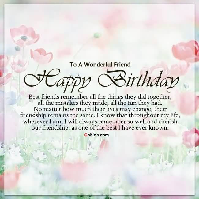 Birthday Quotes For A Special Friend
 60 Wonderful Best Friend Birthday Quotes – Nice Birthday