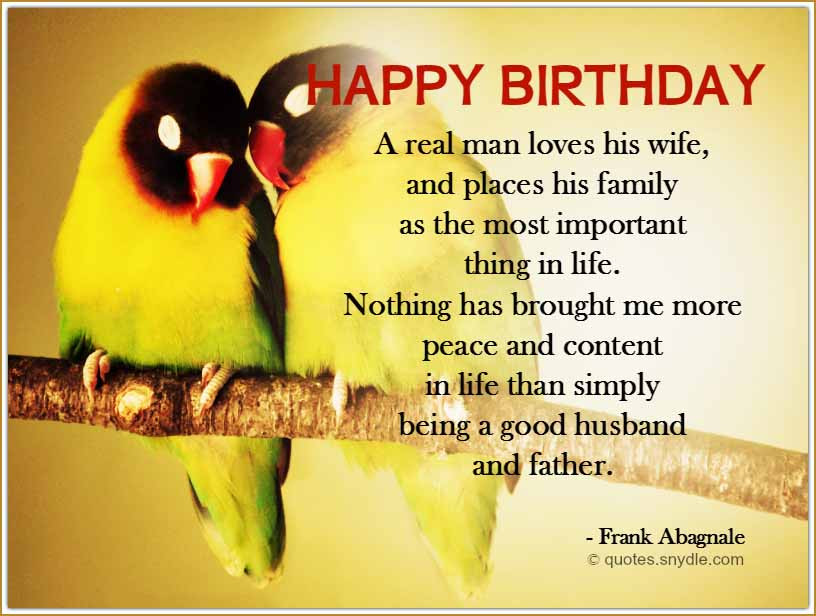 Birthday Quotes To Husband
 Birthday Quotes for Husband Quotes and Sayings