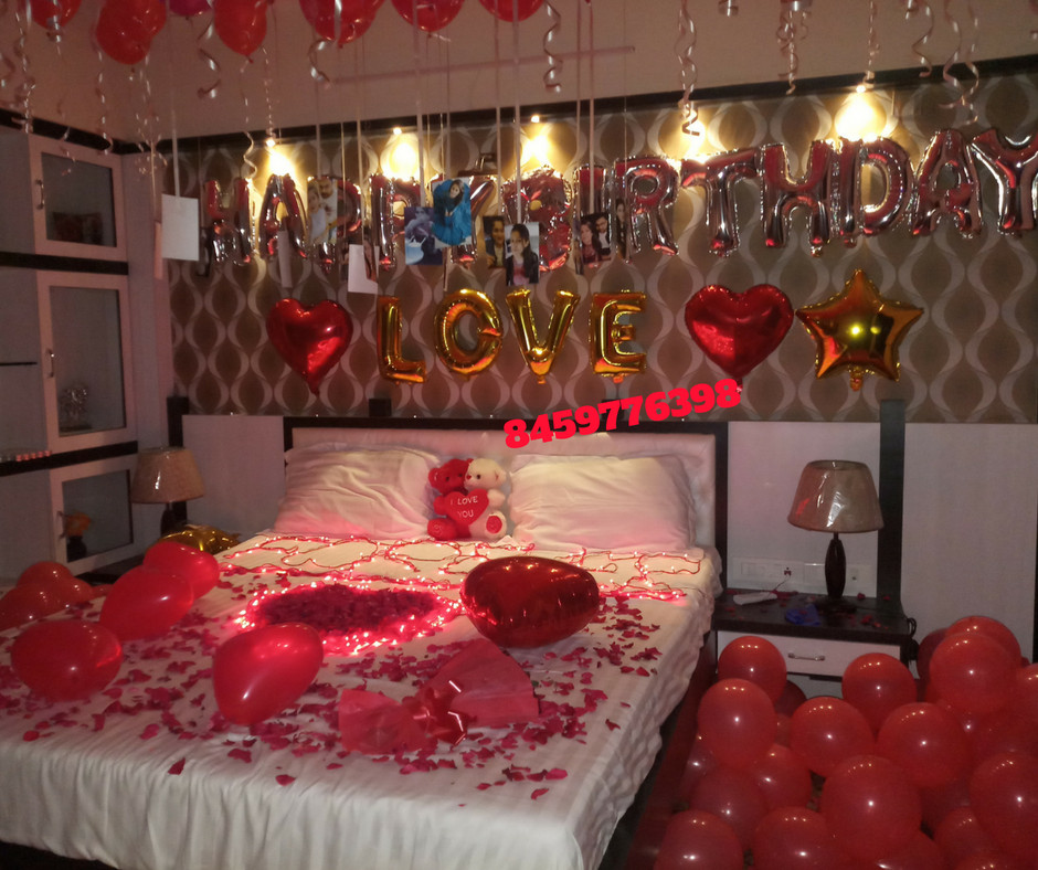 Birthday Room Decoration
 Romantic Room Decoration For Surprise Birthday Party in