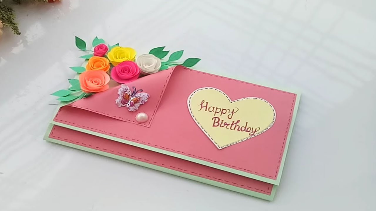 Birthday Wishes Card
 Beautiful Handmade Birthday card Birthday card idea