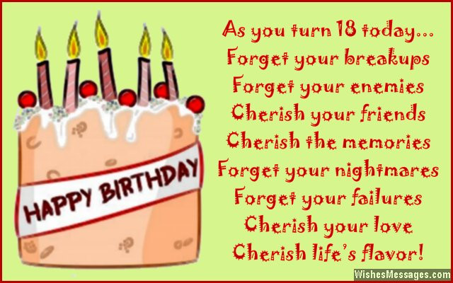 Birthday Wishes For 18 Year Old Son
 18th Birthday Wishes for Son or Daughter Messages from