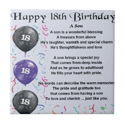 Birthday Wishes For 18 Year Old Son
 Pin on Quotes