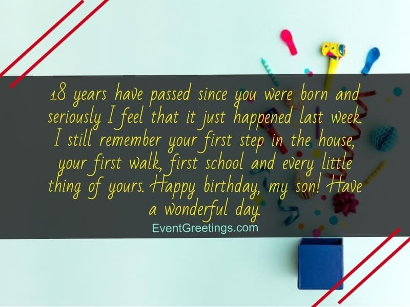 Birthday Wishes For 18 Year Old Son
 50 Best 18th Birthday Quotes And Wishes For Dearest e