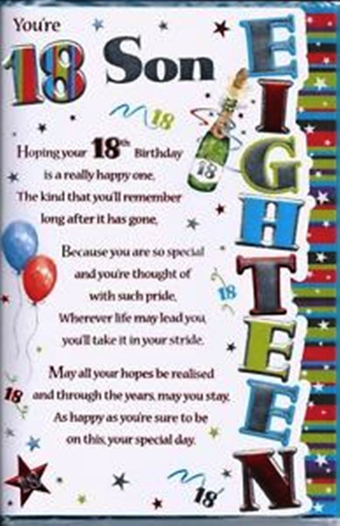 Birthday Wishes For 18 Year Old Son
 Eighteen Birthday Wishes For Son Wishes Greetings