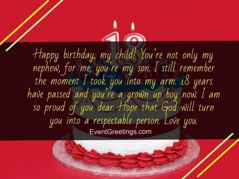 Birthday Wishes For 18 Year Old Son
 50 Best 18th Birthday Quotes And Wishes For Dearest e