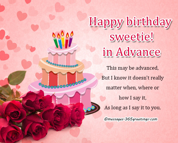 Birthday Wishes For A Girlfriend
 birthday wishes in advance for girlfriend 365greetings