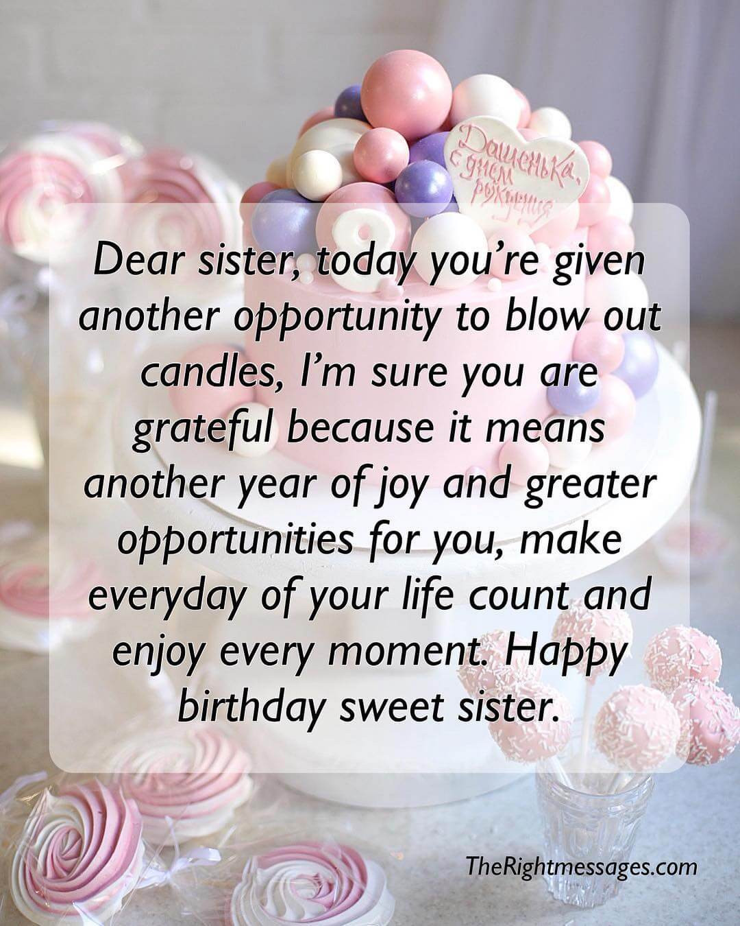 Birthday Wishes For A Sister
 Short And Long Birthday Messages Wishes & Quotes For