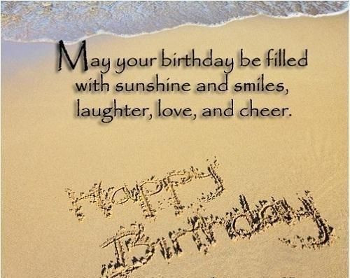 Birthday Wishes For An Old Friend
 Happy Birthday written in the sand beach sunshine