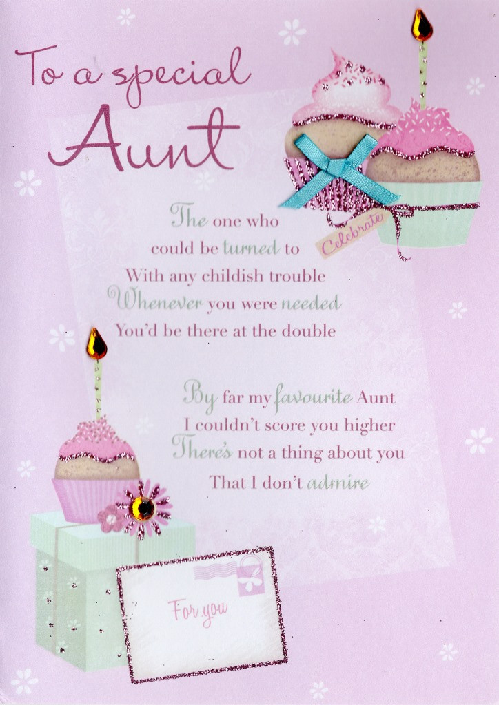 Birthday Wishes For Aunty
 Special Aunt Birthday Greeting Card Second Nature Poetic