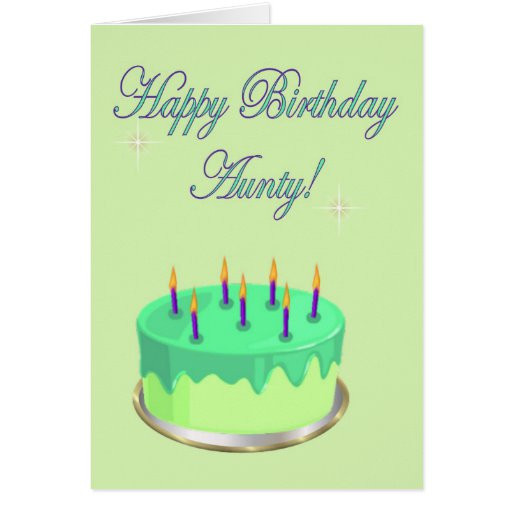 Birthday Wishes For Aunty
 Happy Birthday Aunty Birthday cake wishes Card