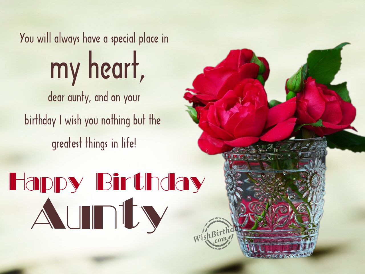 Birthday Wishes For Aunty
 Birthday Wishes For Aunt Birthday