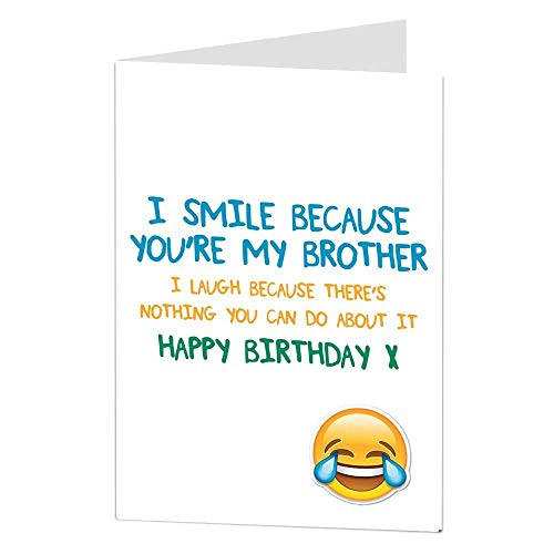 Birthday Wishes For Brother Funny
 Funny Brother Birthday Card Amazon
