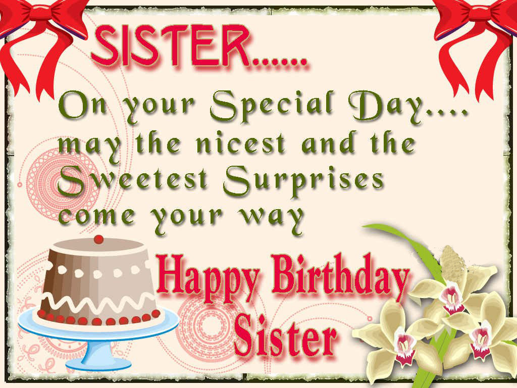 Birthday Wishes For Sisters
 happy birthday sister greeting cards hd wishes wallpapers