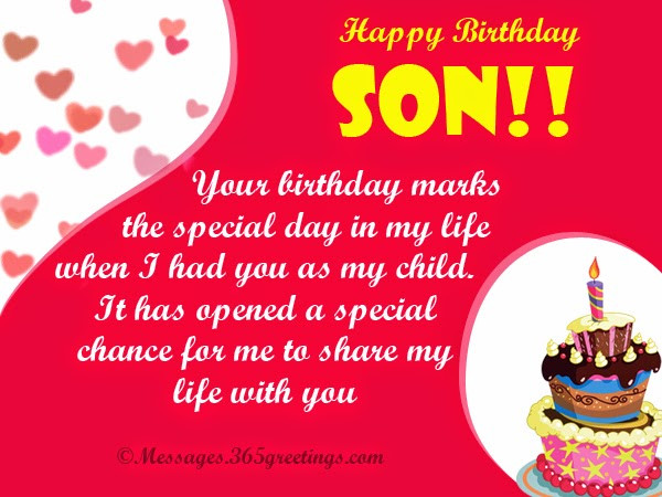Birthday Wishes For Son
 All wishes message Greeting card and Tex Message