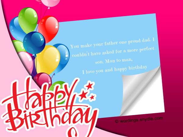 Birthday Wishes For Son
 Birthday Wishes for Son – Wordings and Messages