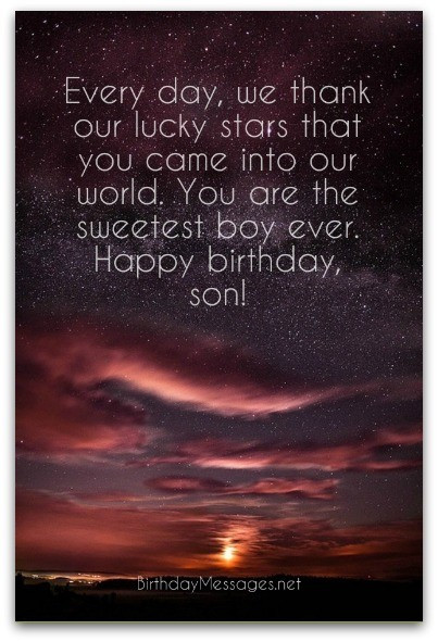 Birthday Wishes For Son
 Son Birthday Wishes Unique Birthday Messages for Sons