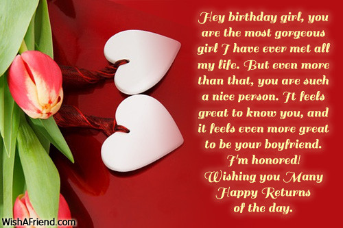 Birthday Wishes For Your Girlfriend
 Birthday Wishes For Girlfriend