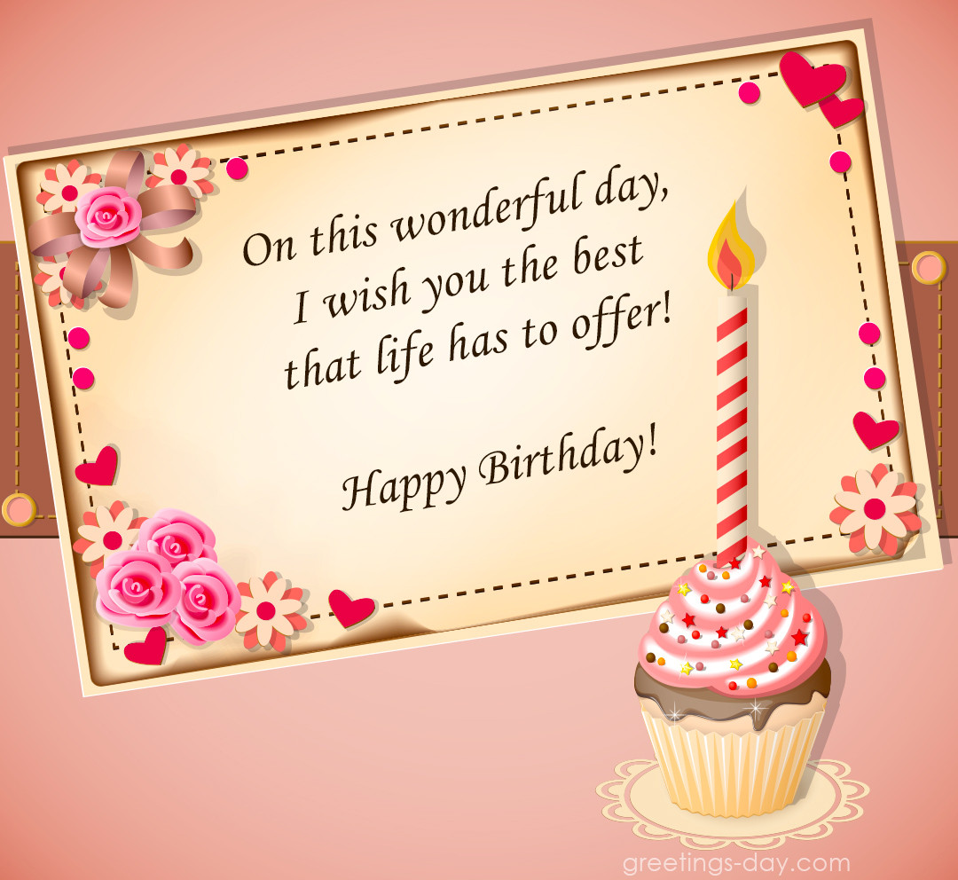 Birthday Wishes To A Girl
 Greeting cards for every day January 2016