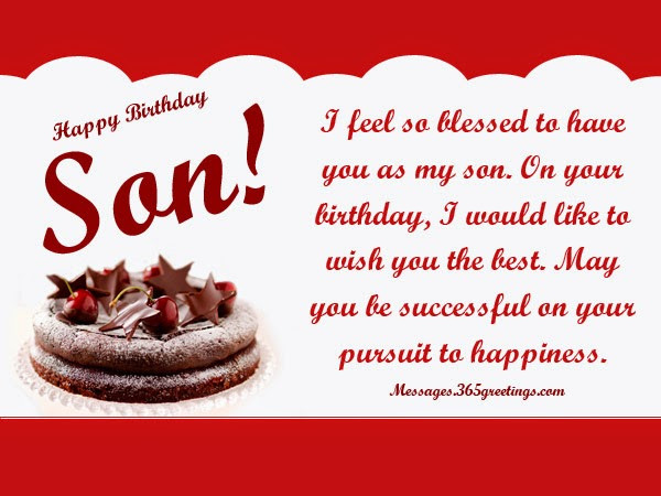 Birthday Wishes To A Son
 All wishes message Greeting card and Tex Message