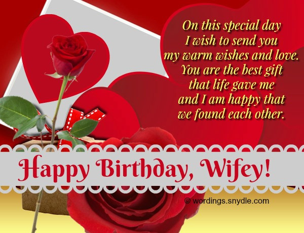 Birthday Wishes To A Wife
 Birthday Wishes And Messages for Wife Wordings and Messages