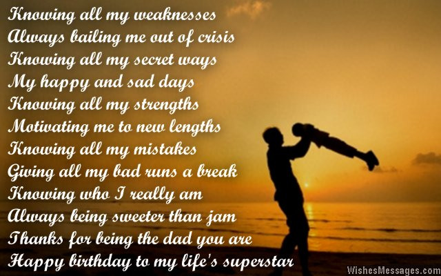 Birthday Wishes To Dad From Daughter
 Birthday Poems for Dad – WishesMessages