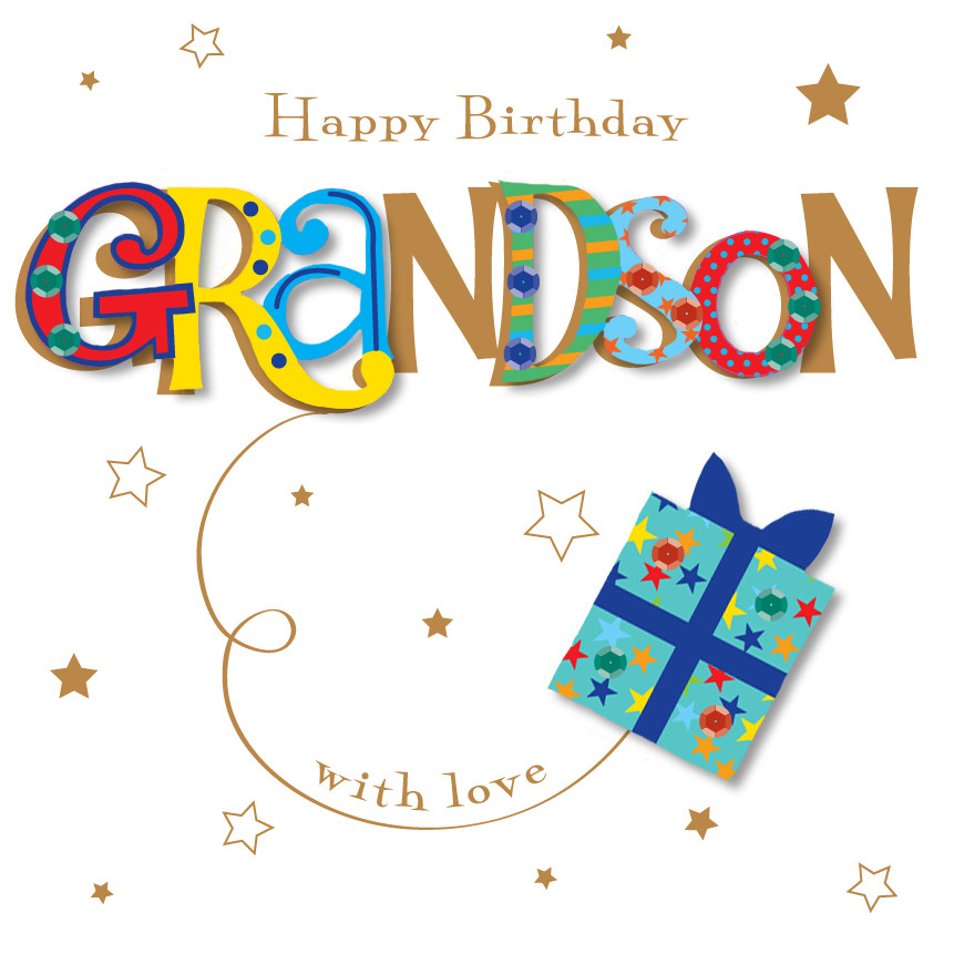 Birthday Wishes To Grandson
 Grandson Happy Birthday Greeting Card By Talking
