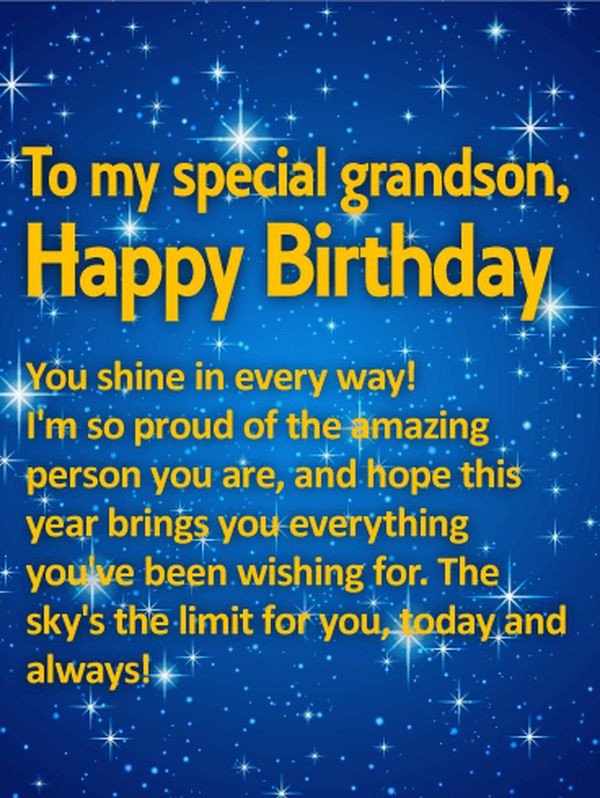 Birthday Wishes To Grandson
 Happy Birthday Wishes for Grandson