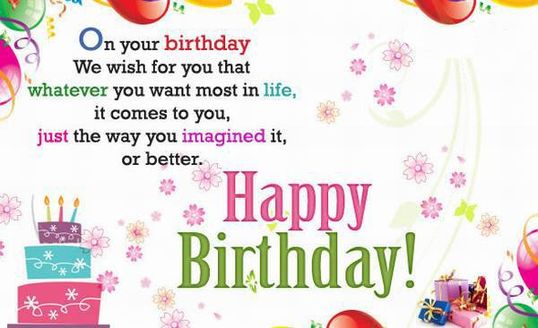 Birthday Wishes Words
 Wish you a very happy birthday words texted wishes card images