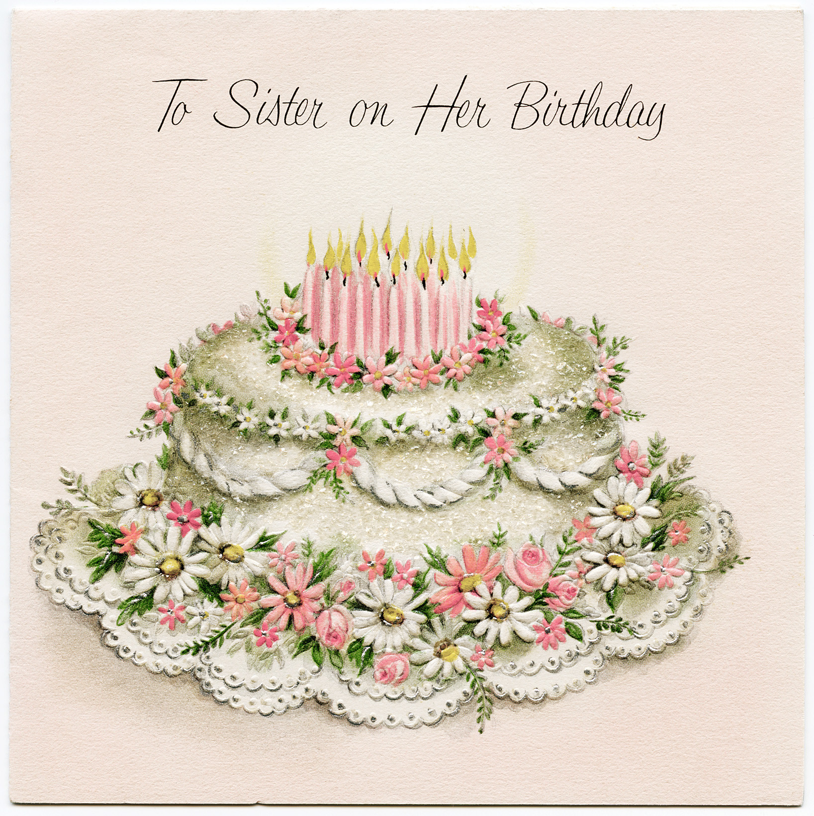 Birthdays Cards
 Vintage Sister Birthday Greeting Card Old Design Shop Blog