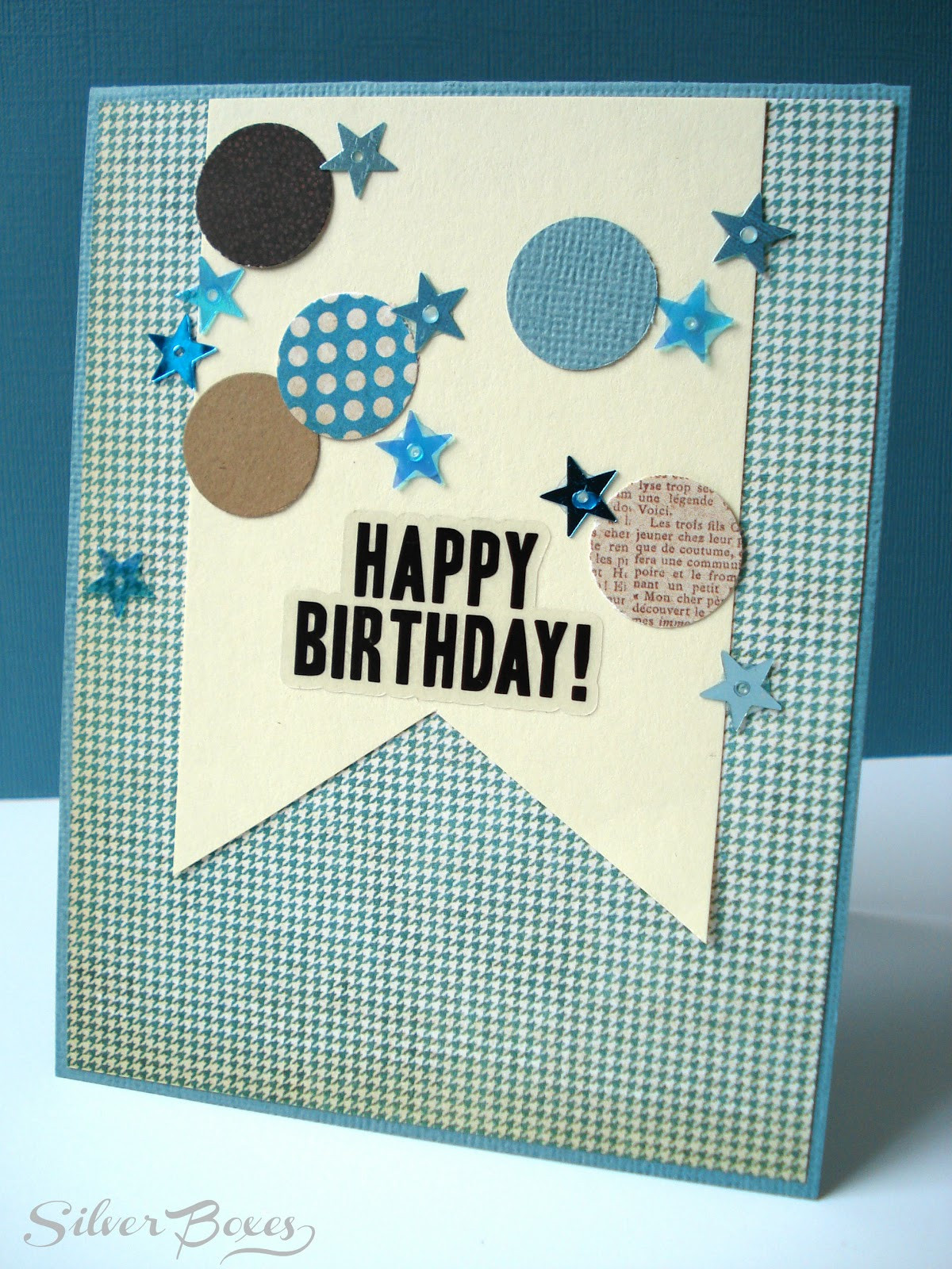 Birthdays Cards
 Silver Boxes Confetti Birthday Cards