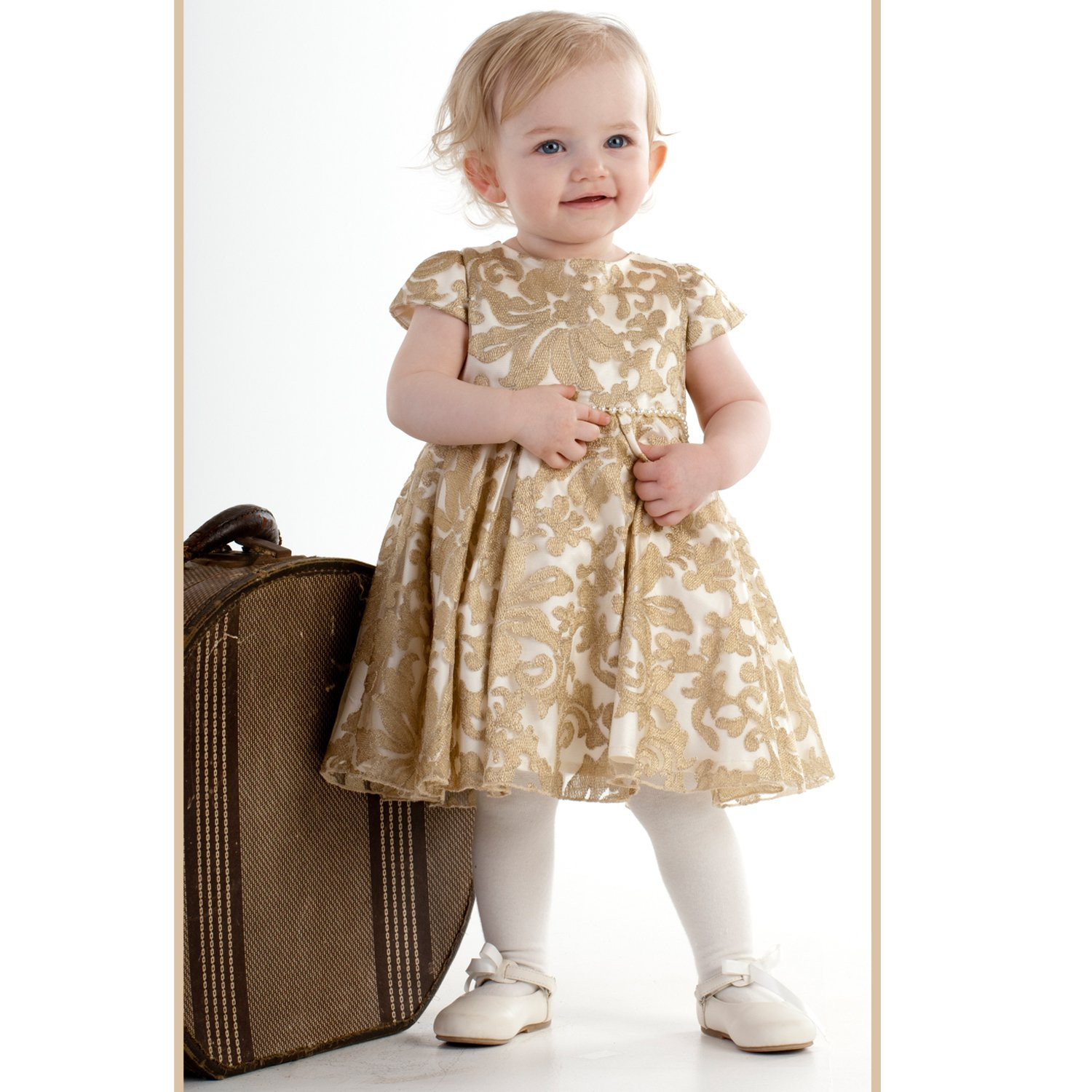 Biscotti Baby Dress
 Biscotti Royal Princess Gold Lace Baby Dress