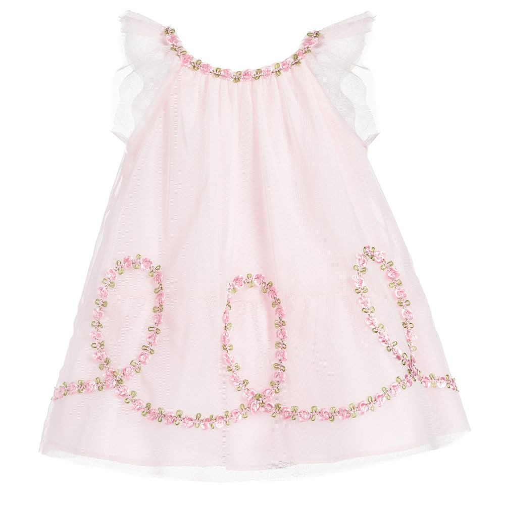 Biscotti Baby Dress
 Kate Mack & Biscotti Baby Girls Pink Rosebud Dress