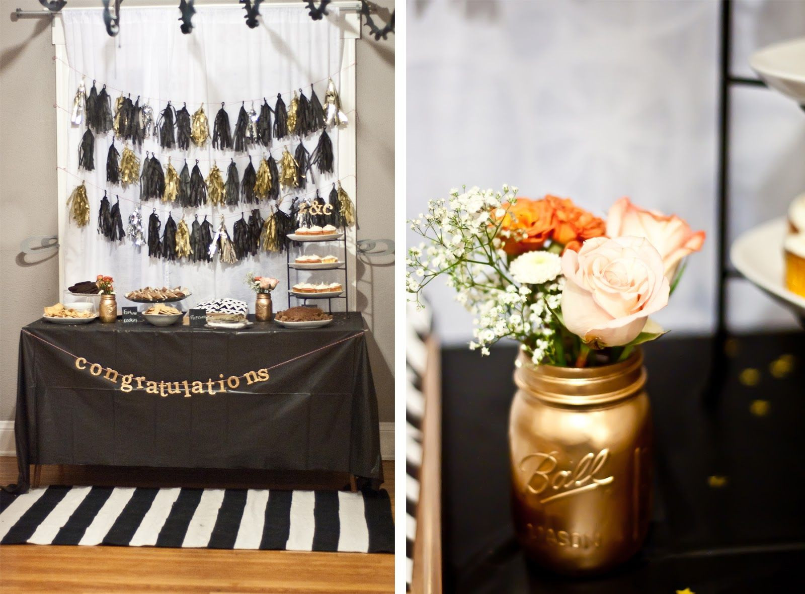 Black And Gold Engagement Party Ideas
 Engagement Party Black and Gold