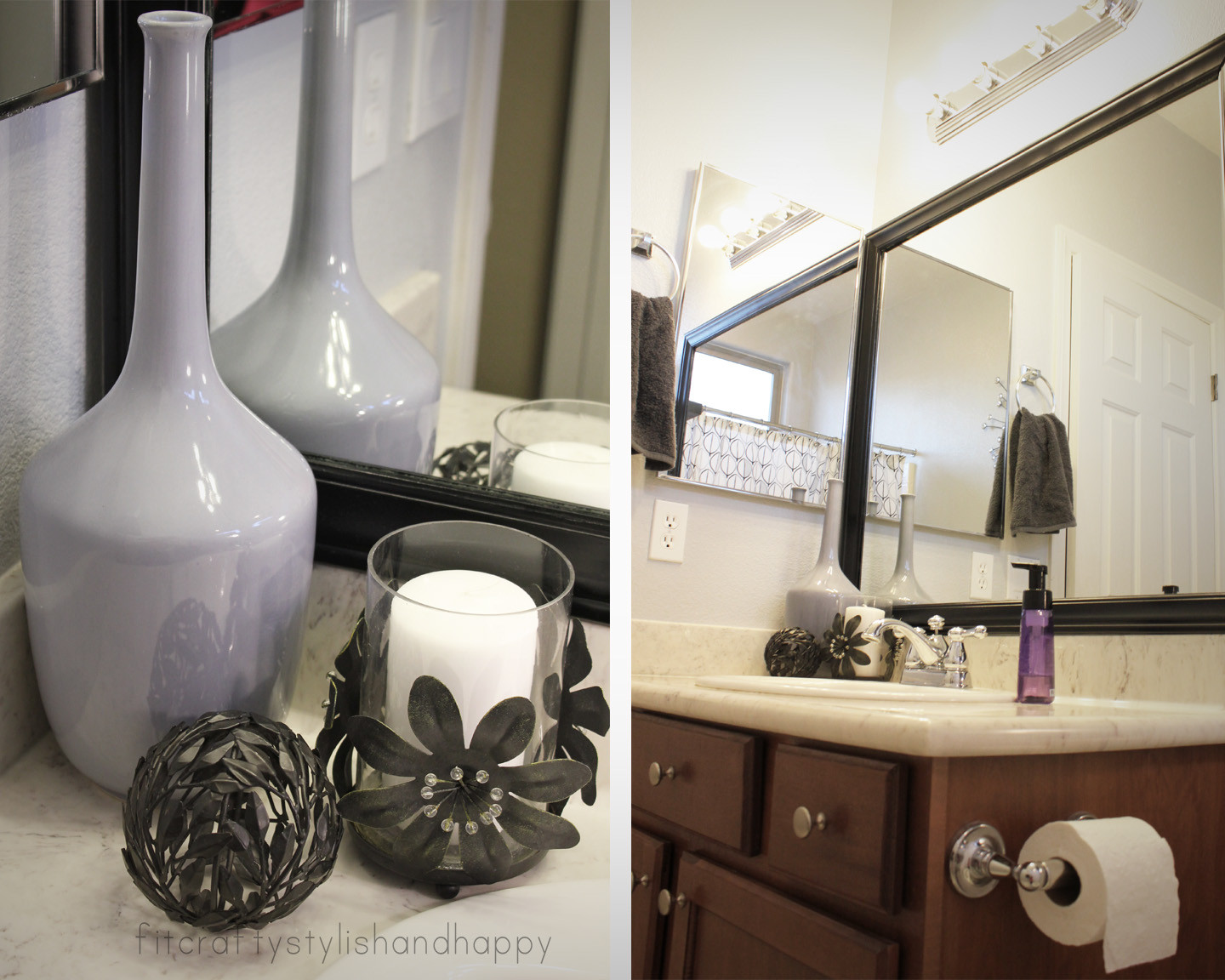 Black And Grey Bathroom Decor
 Fit Crafty Stylish and Happy Guest Bathroom Makeover