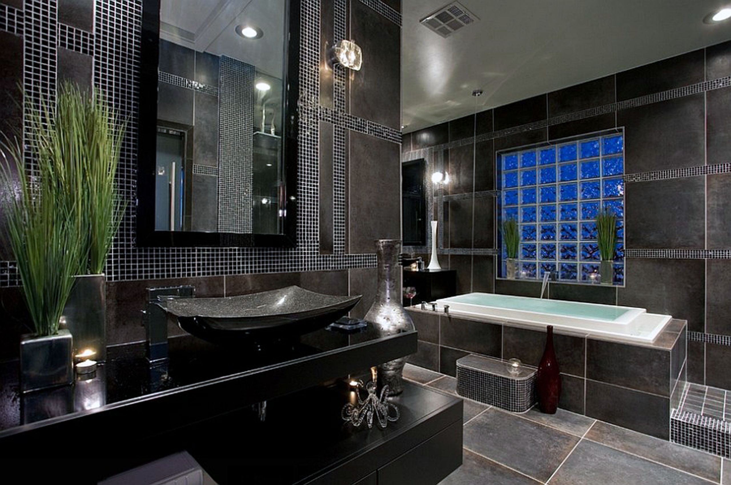 Black And Grey Bathroom Decor
 30 amazing ideas and pictures of antique bathroom tiles